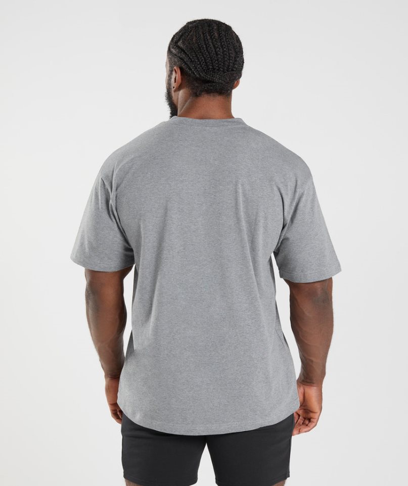 Gymshark Essential Oversized T-shirt Herr Grå | SE-03597U