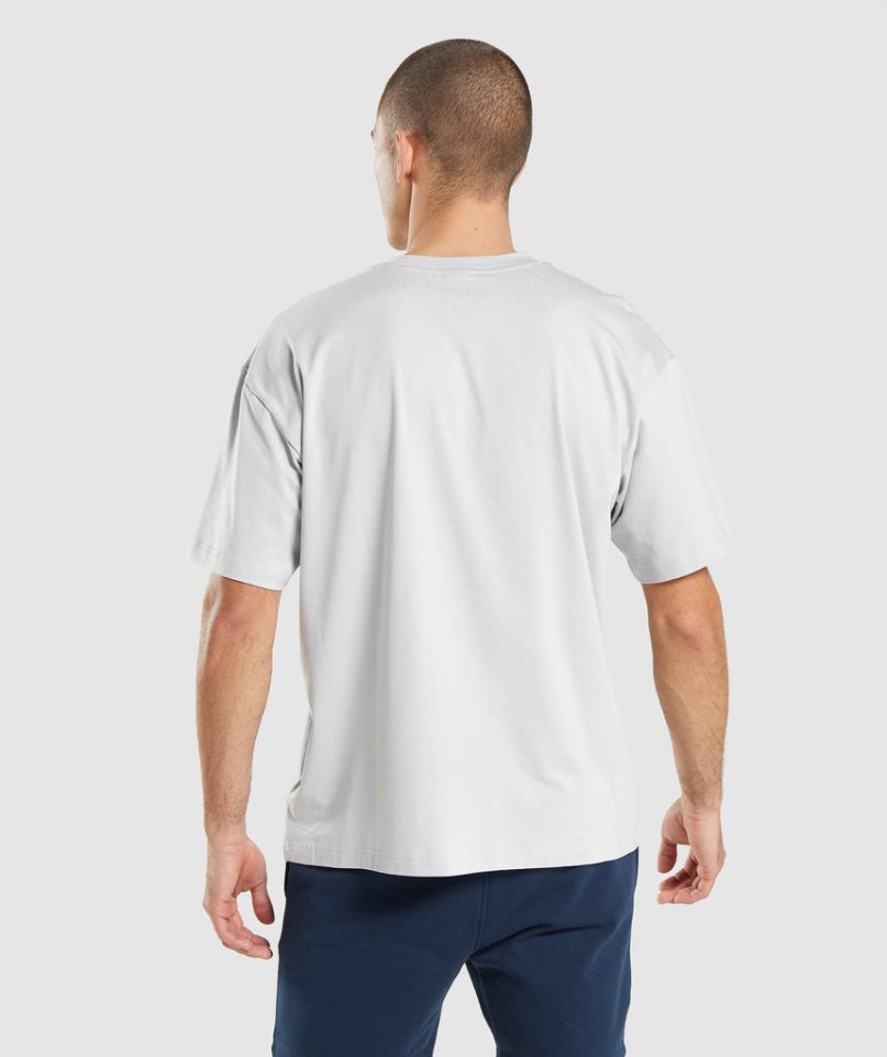 Gymshark Essential Oversized T-shirt Herr Ljusgrå | SE-35267A