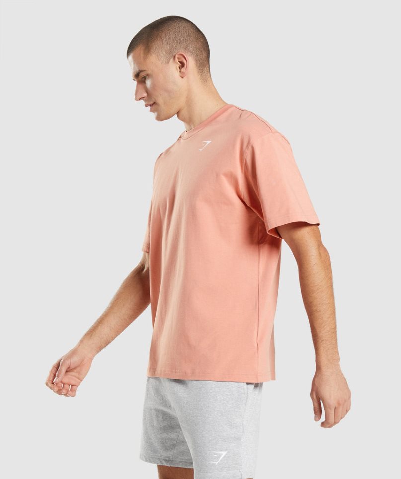 Gymshark Essential Oversized T-shirt Herr Rosa | SE-38407B