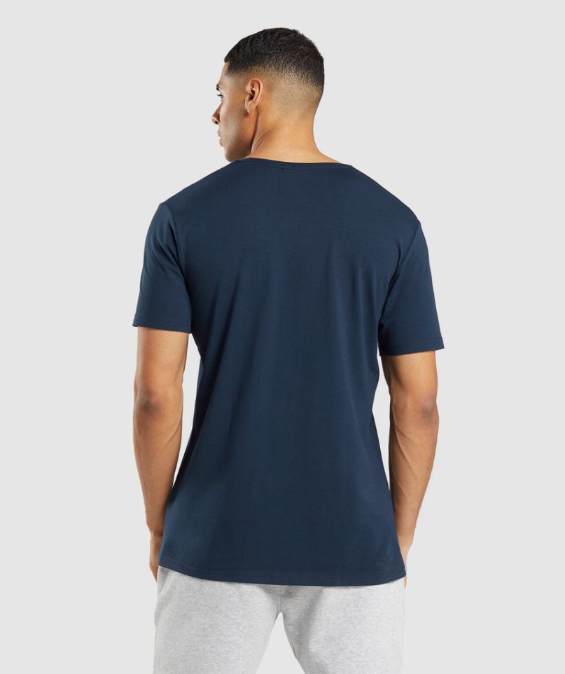 Gymshark Essential T-shirt Herr Marinblå | SE-45127A