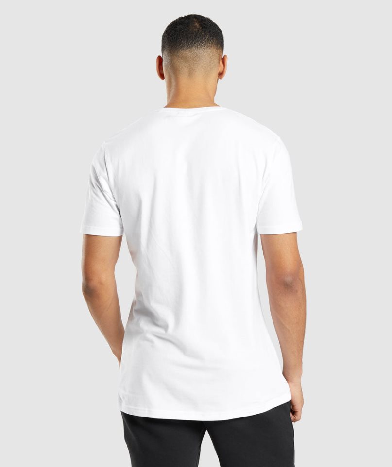 Gymshark Essential T-shirt Herr Vita | SE-72458A