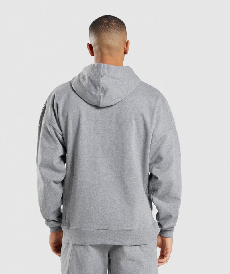 Gymshark Essential Zip Up Hoodie Herr Grå | SE-67429M