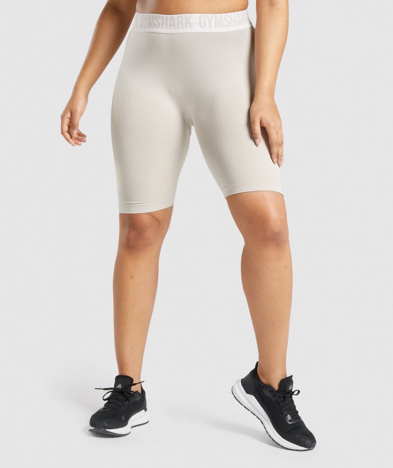 Gymshark Fit Seamless Cycling Shorts Dam Ljusgrå | SE-37642H