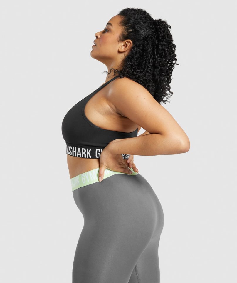 Gymshark Fit Seamless Sport Bh Dam Svarta | SE-32568D