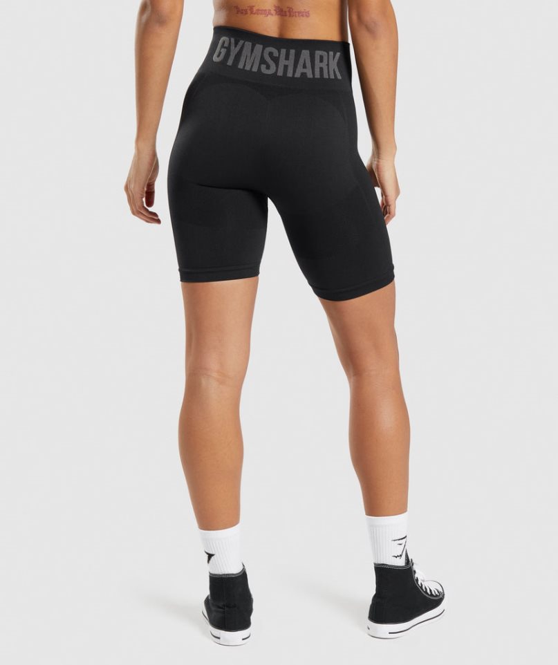 Gymshark Flex Cycling Shorts Dam Svarta | SE-08947G