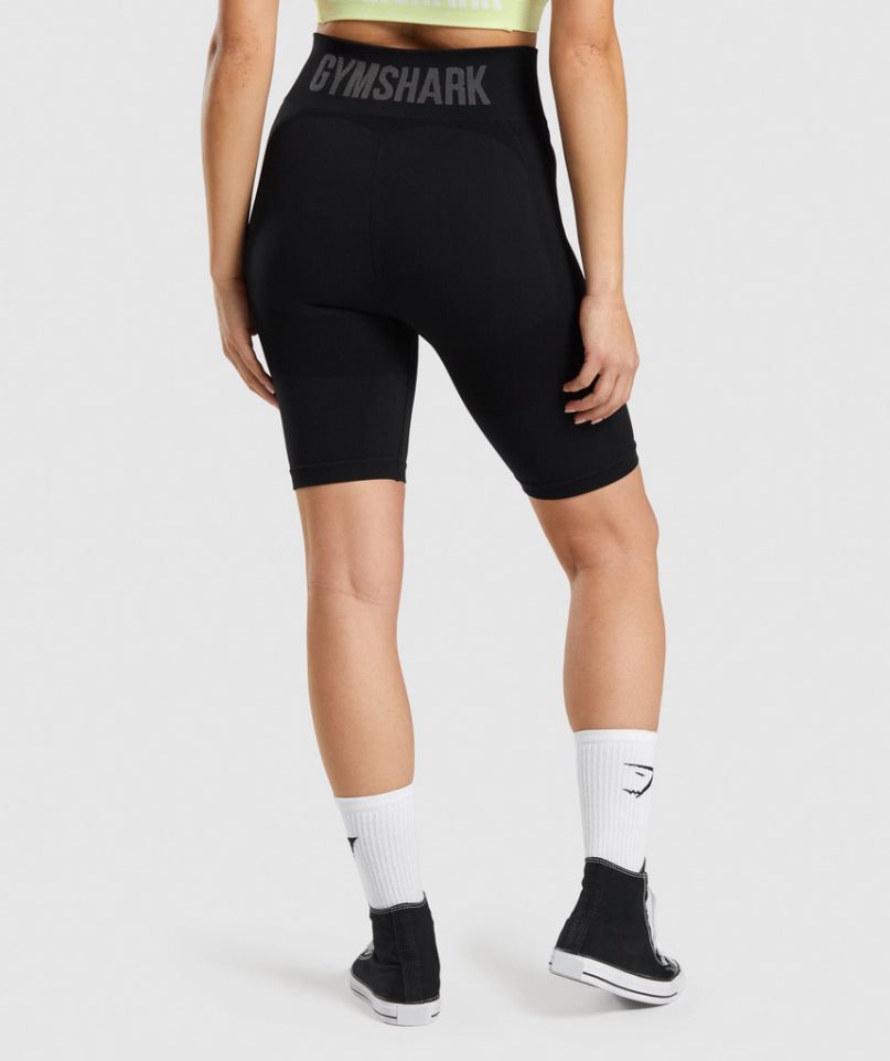 Gymshark Flex Cycling Shorts Dam Svarta | SE-92530R