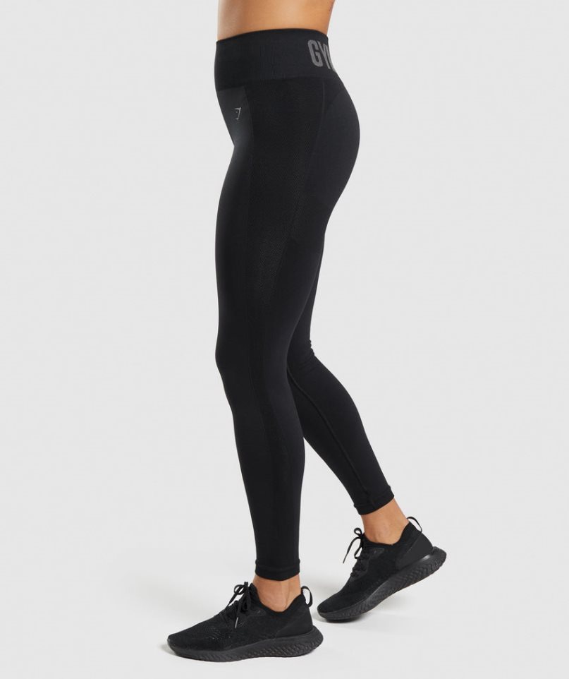 Gymshark Flex High Waisted Leggings Dam Svarta | SE-39078W