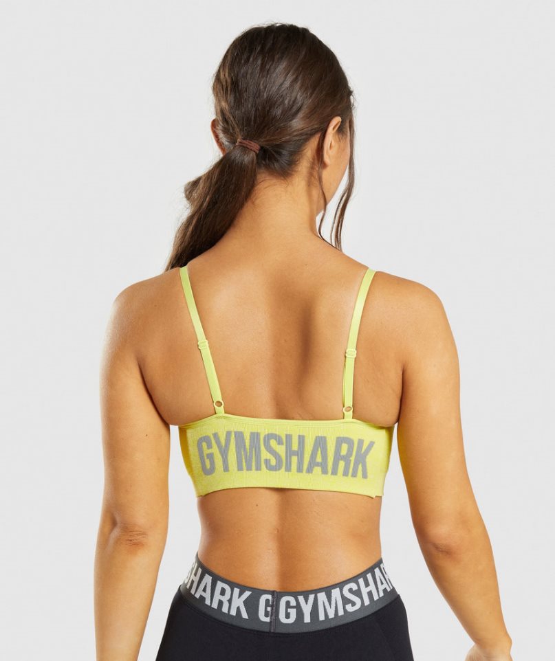 Gymshark Flex Snörade Sport Bh Dam Gula | SE-39456X