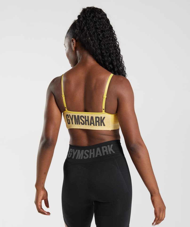 Gymshark Flex Snörade Sport Bh Dam Gula | SE-40167V