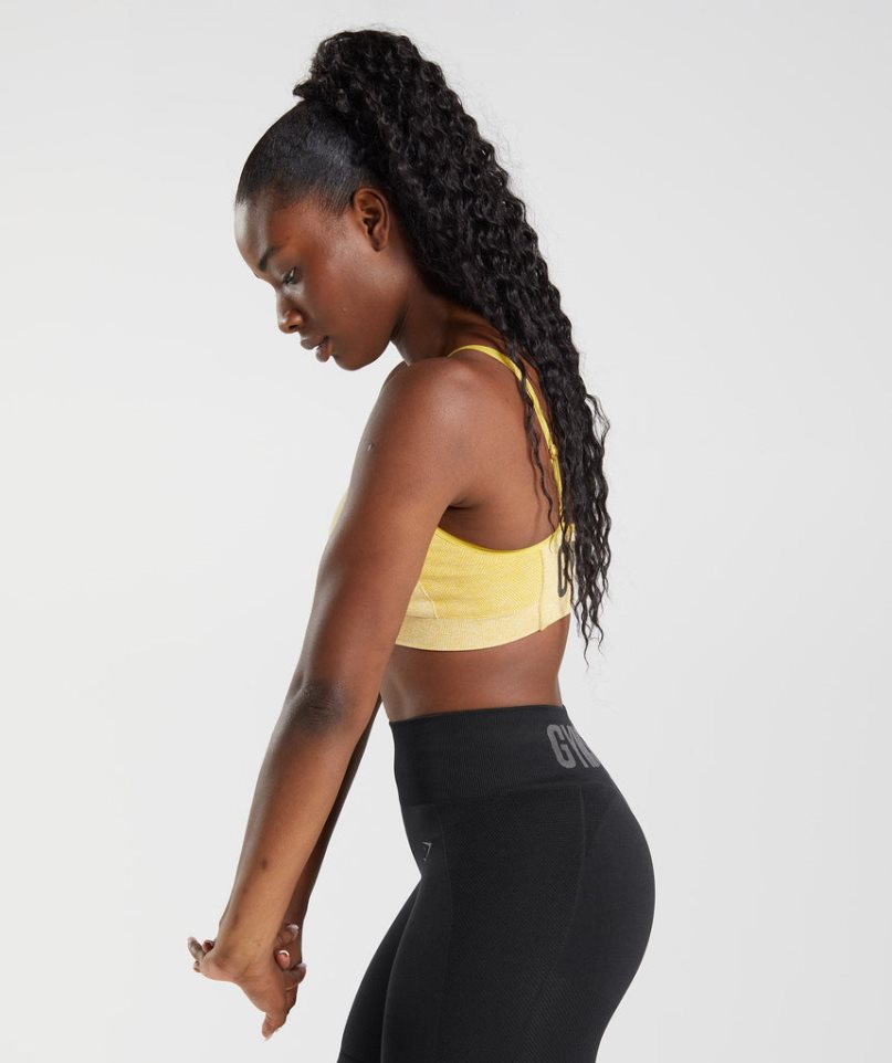 Gymshark Flex Snörade Sport Bh Dam Gula | SE-40167V