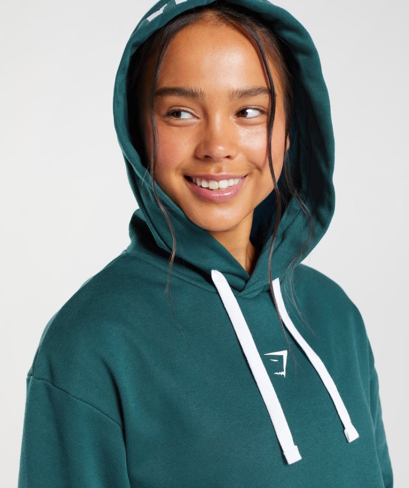 Gymshark Fraction Hoodie Dam Mörkgröna | SE-93150O