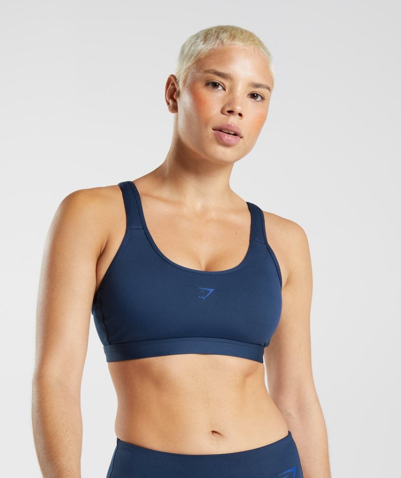 Gymshark Fraction Sport Bh Dam Marinblå | SE-40567C