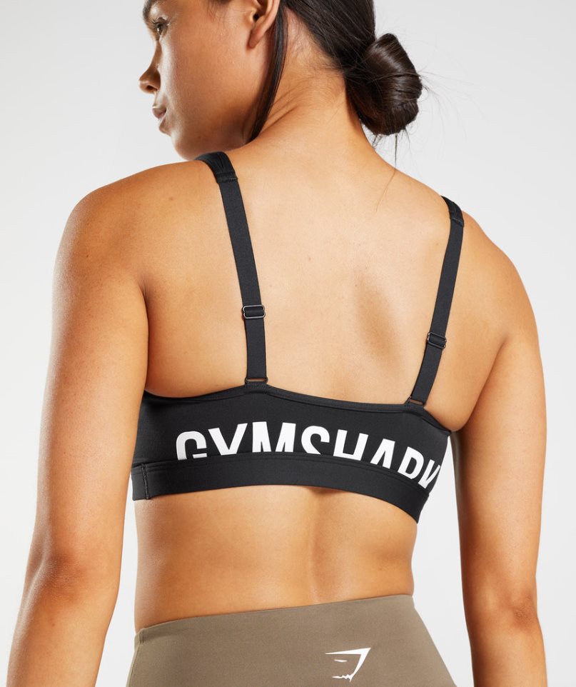 Gymshark Fraction Sport Bh Dam Svarta | SE-51823I