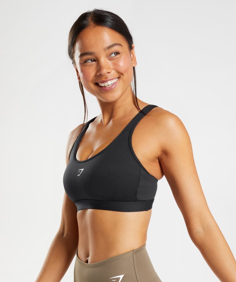 Gymshark Fraction Sport Bh Dam Svarta | SE-51823I