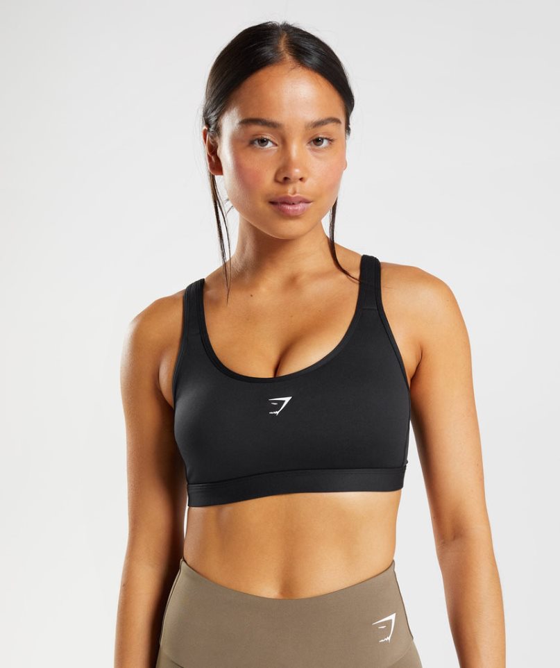 Gymshark Fraction Sport Bh Dam Svarta | SE-51823I