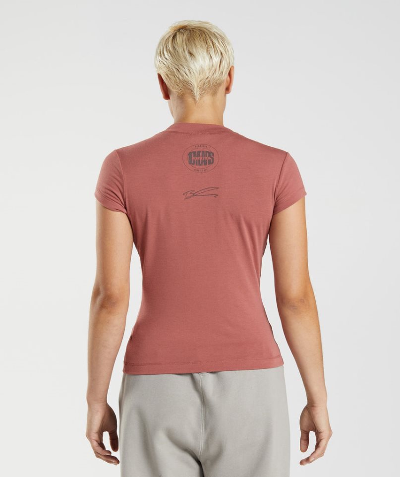 Gymshark GS10 Year Body Fit T-shirt Dam Bruna | SE-72981T