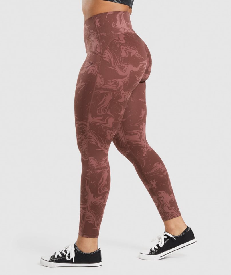 Gymshark GS Power High Rise Leggings Dam Bruna | SE-79123R