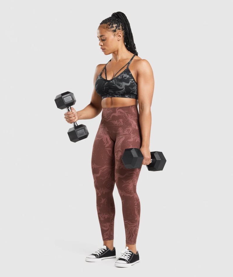 Gymshark GS Power High Rise Leggings Dam Bruna | SE-79123R