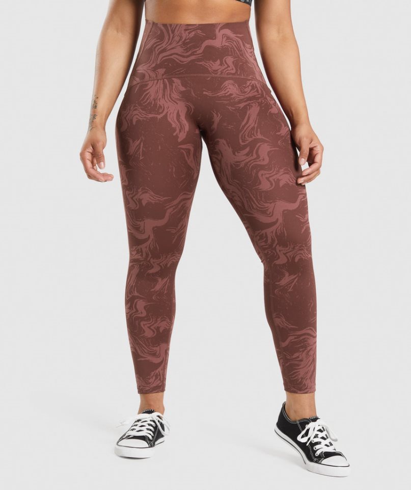 Gymshark GS Power High Rise Leggings Dam Bruna | SE-79123R