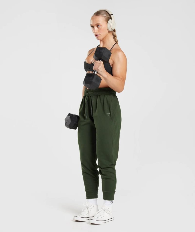 Gymshark GS Power Mjukisbyxor Dam Olivgröna | SE-23407X