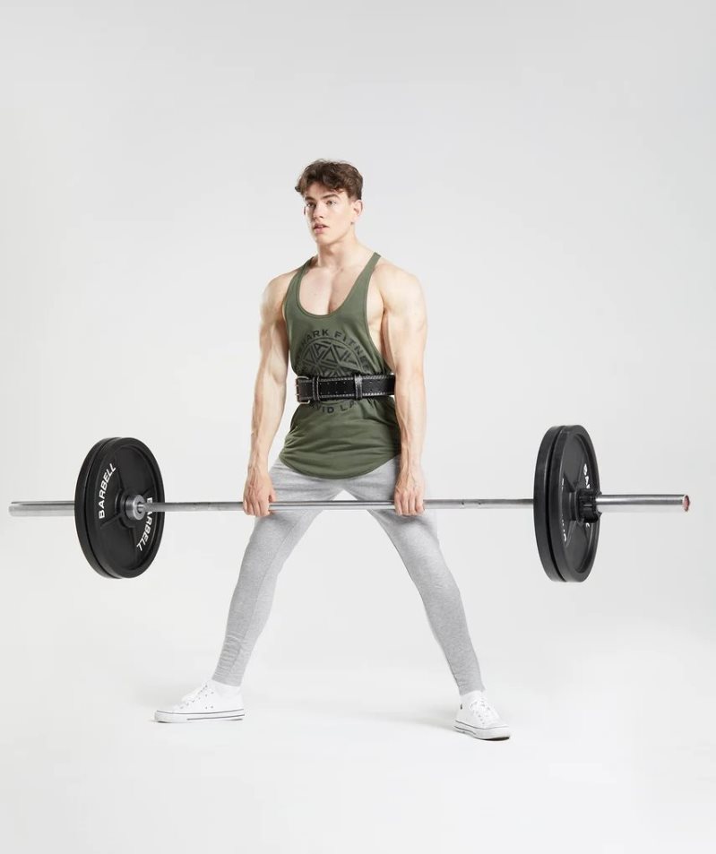 Gymshark GS x David Laid Stringer Linnen Herr Olivgröna | SE-02791U