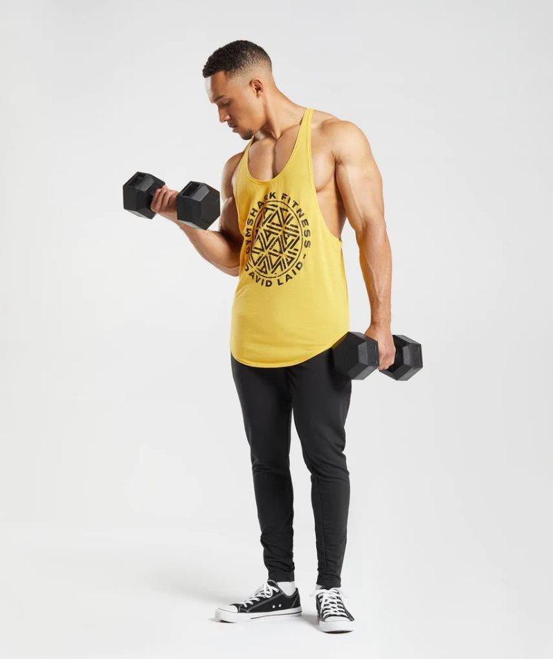 Gymshark GS x David Laid Stringer Linnen Herr Gula | SE-36859F