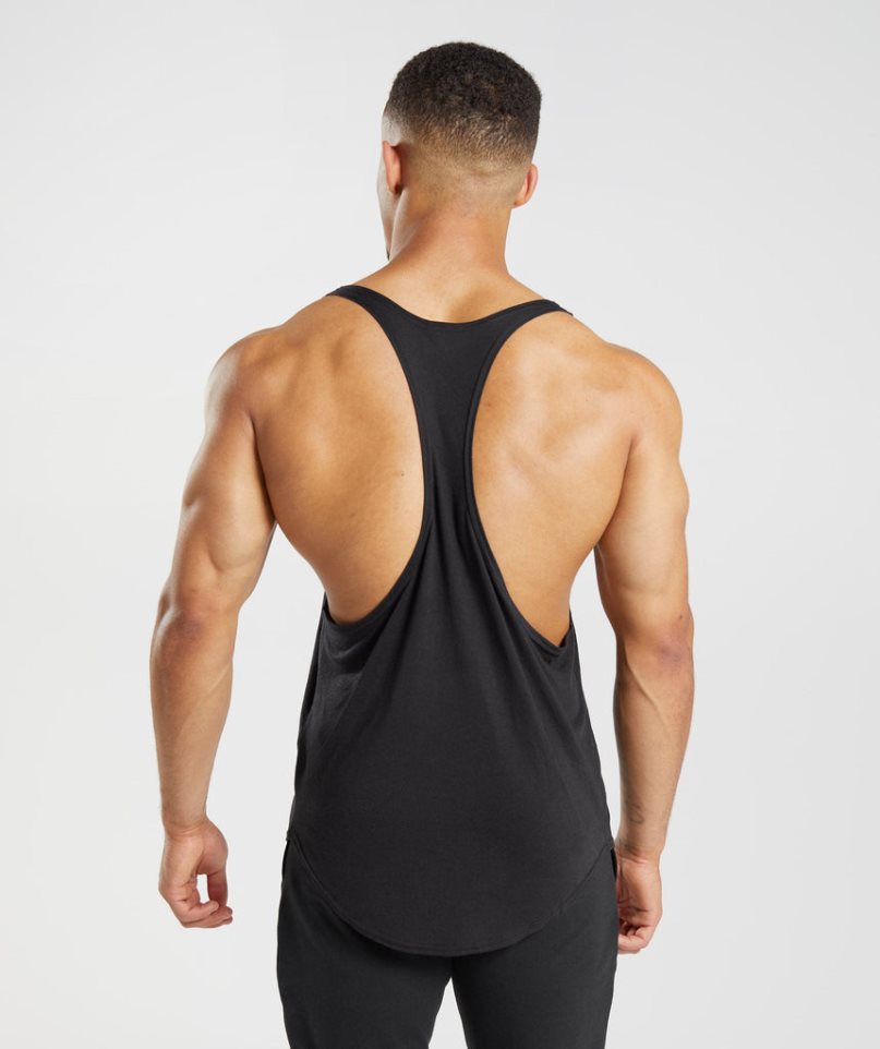 Gymshark GS x David Laid Stringer Linnen Herr Svarta | SE-94708I