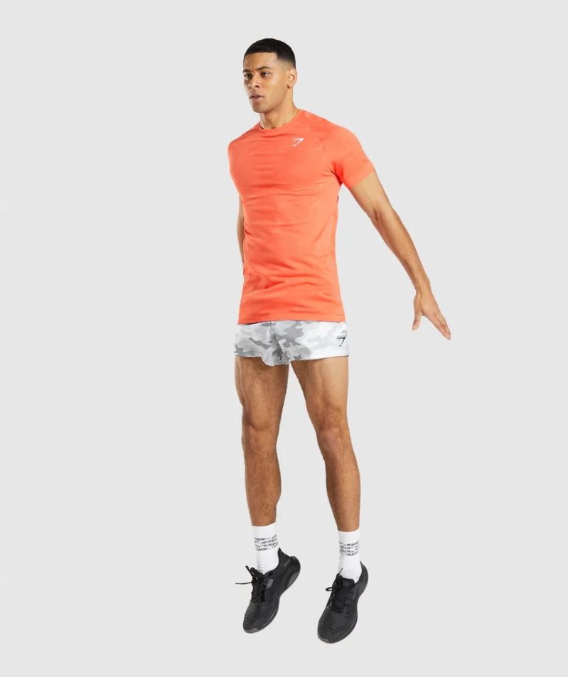 Gymshark Geo Seamless T-shirt Herr Orange | SE-47985S