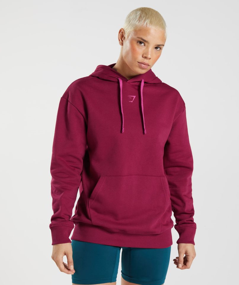 Gymshark Graphics Fraction Hoodie Dam Fuchsia | SE-02419K