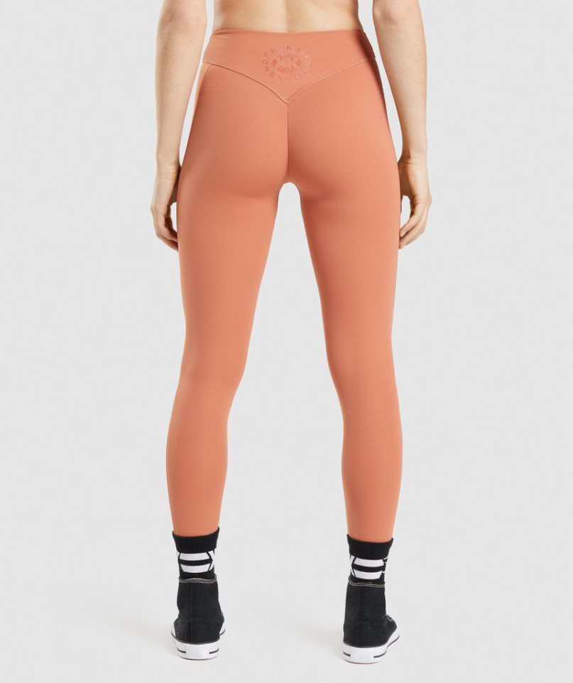 Gymshark KK Fit 7/8 Leggings Dam Orange | SE-35026N