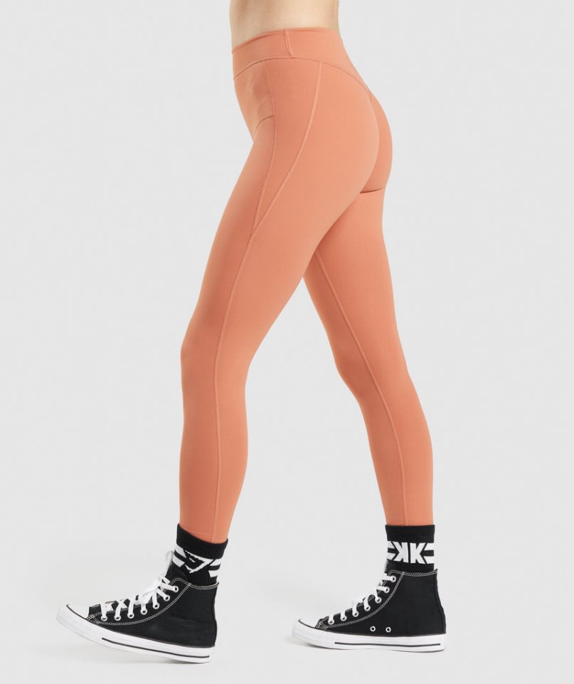 Gymshark KK Fit 7/8 Leggings Dam Orange | SE-35026N