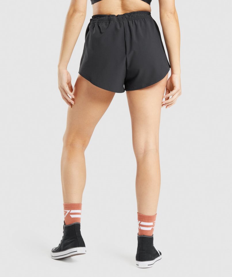 Gymshark KK Fit Woven Shorts Dam Svarta | SE-46208X