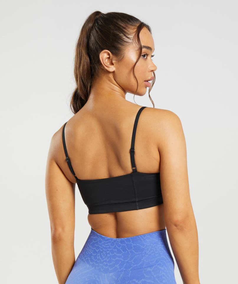 Gymshark Legacy Bandeau Sport Bh Dam Svarta | SE-28470Y