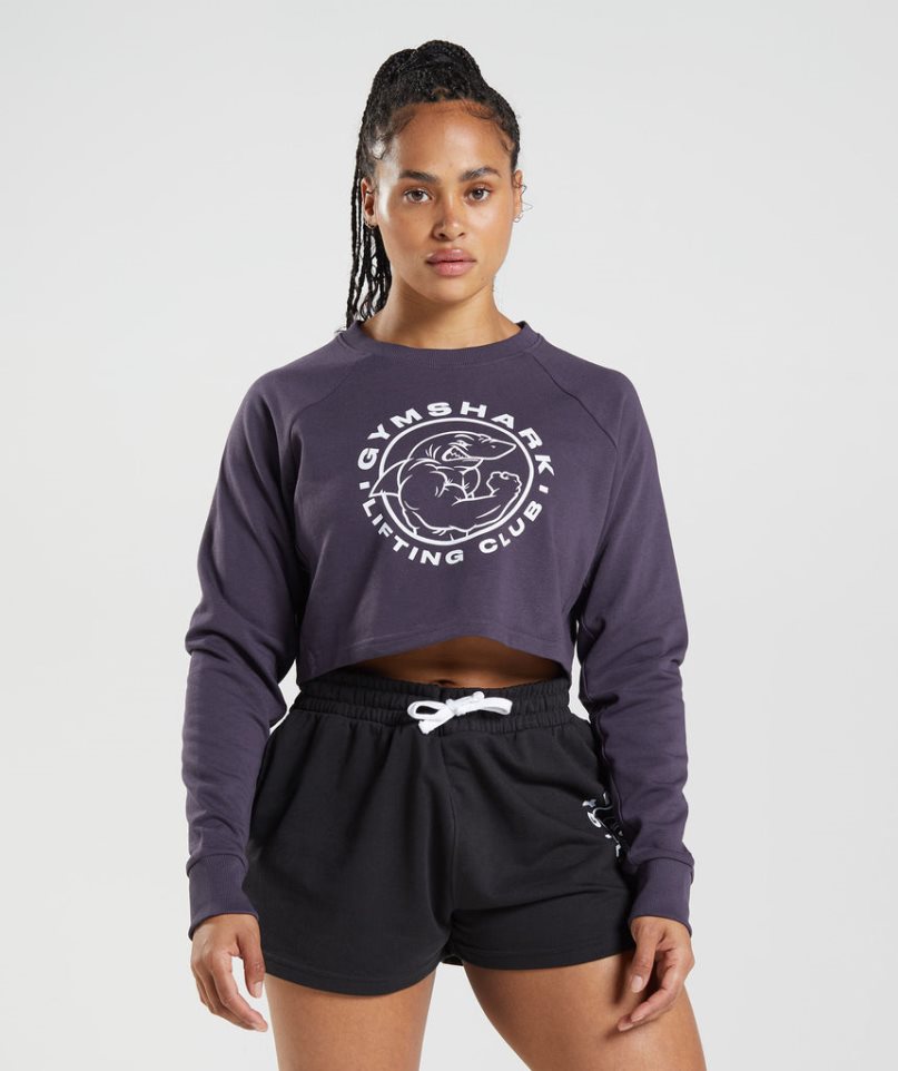 Gymshark Legacy Cropped Tröjor Dam Lila | SE-83706F