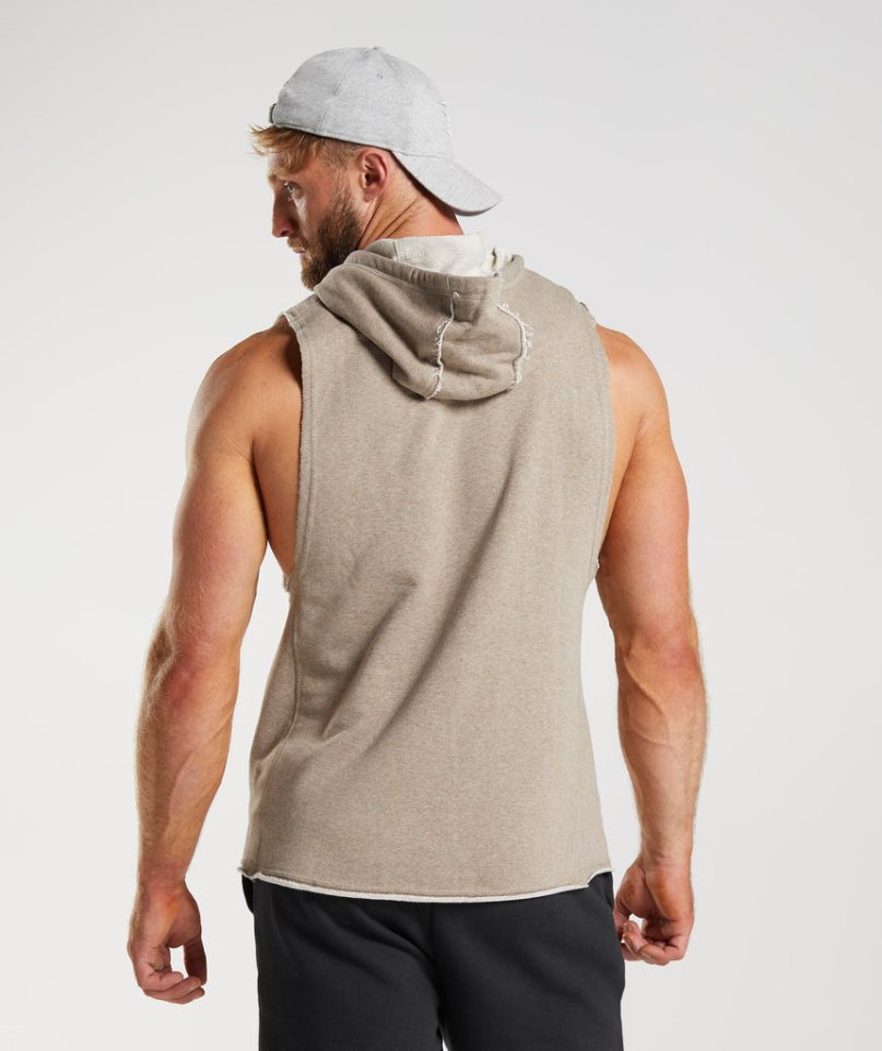 Gymshark Legacy Drop Arm Hoodie Herr Beige | SE-38605Y