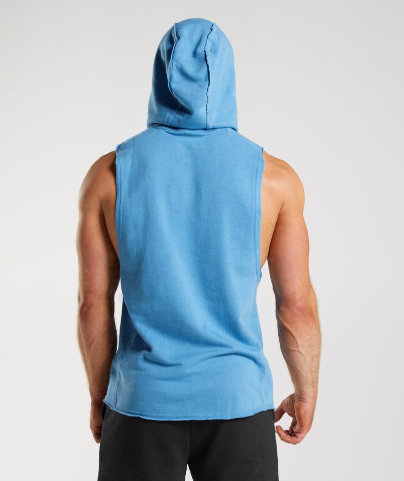 Gymshark Legacy Drop Arm Hoodie Herr Blå | SE-07165C