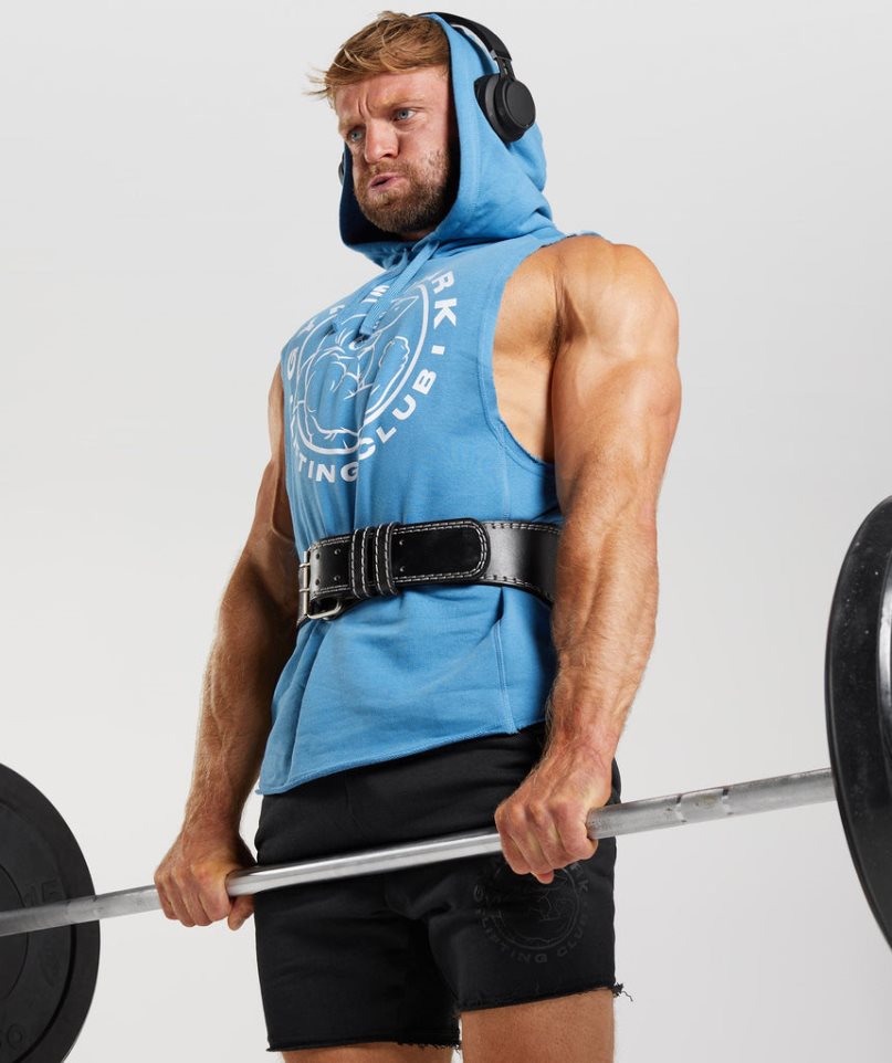 Gymshark Legacy Drop Arm Hoodie Herr Blå | SE-07165C