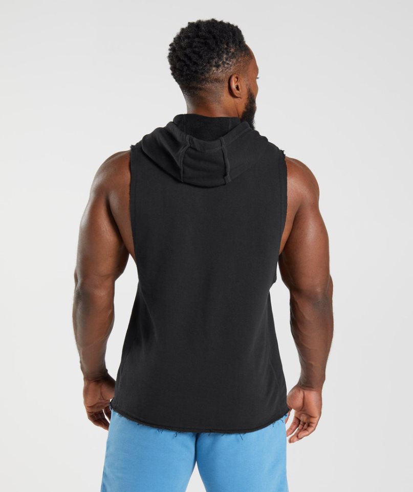 Gymshark Legacy Drop Arm Hoodie Herr Svarta | SE-37104T