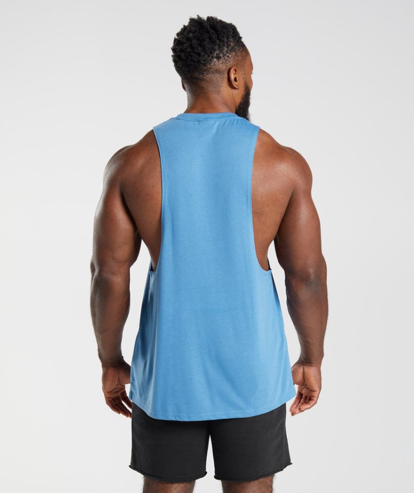 Gymshark Legacy Drop Arm Linnen Herr Blå | SE-46703P