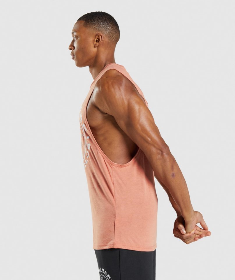 Gymshark Legacy Drop Arm Linnen Herr Rosa | SE-16987G