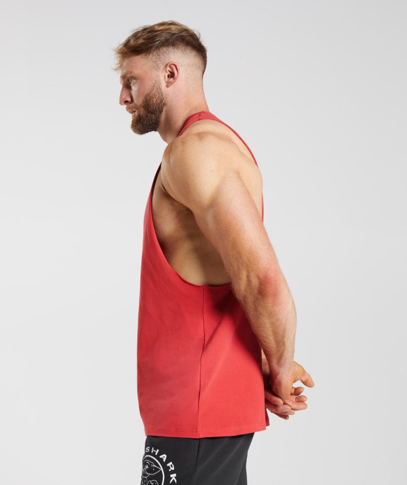 Gymshark Legacy Drop Arm Linnen Herr Röda | SE-94570V