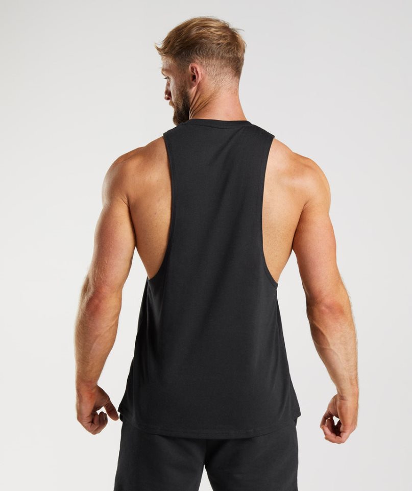 Gymshark Legacy Drop Arm Linnen Herr Svarta | SE-39628T