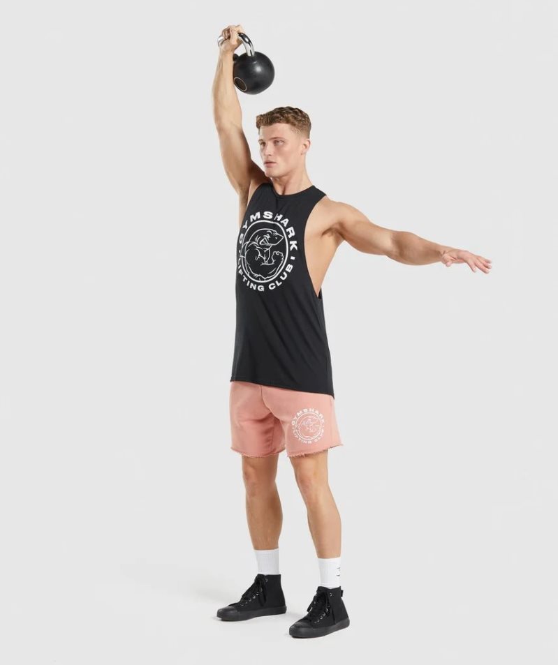 Gymshark Legacy Drop Arm Linnen Herr Svarta | SE-78036T