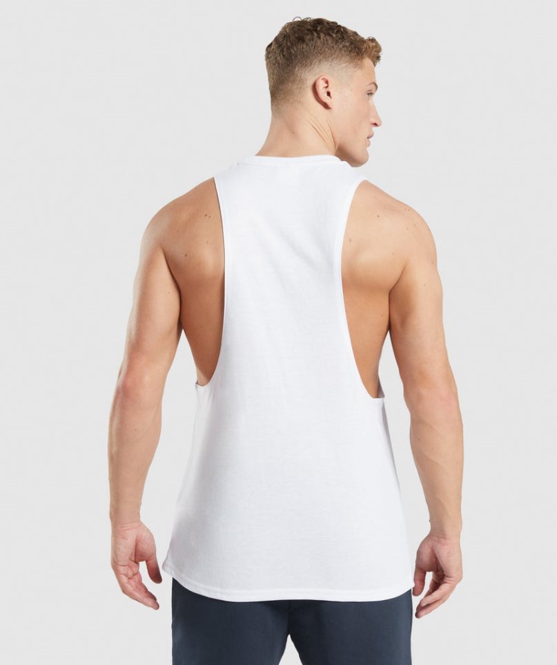 Gymshark Legacy Drop Arm Linnen Herr Vita | SE-72180X