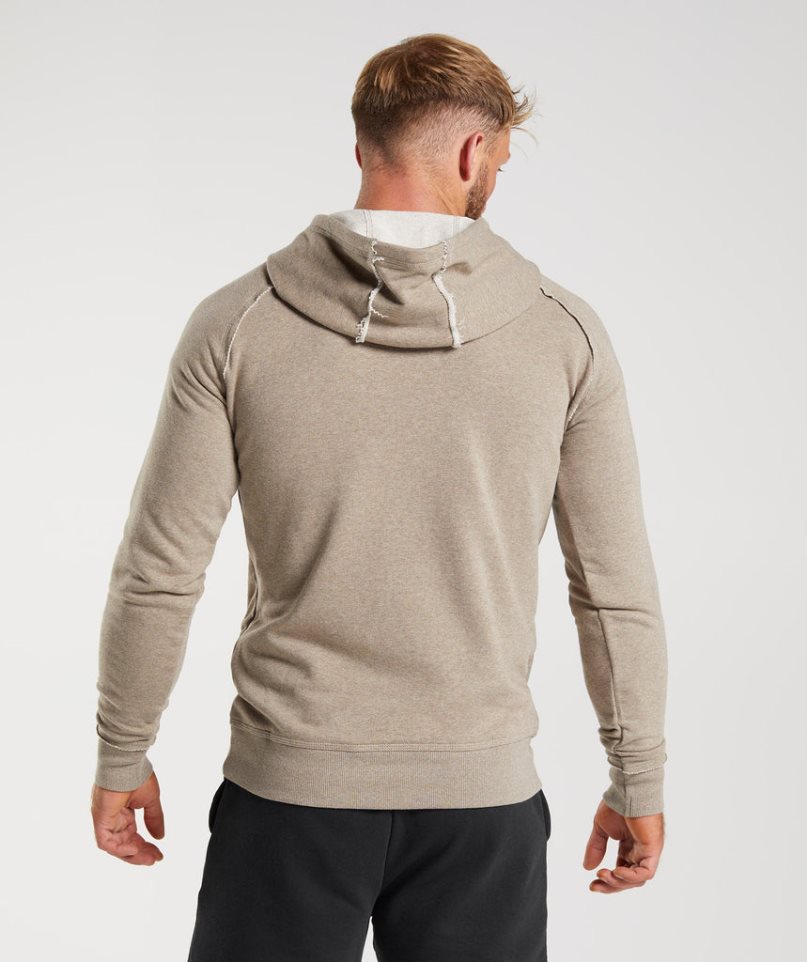 Gymshark Legacy Hoodie Herr Beige | SE-52836C