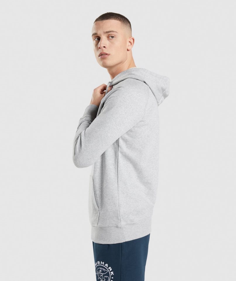 Gymshark Legacy Hoodie Herr Ljusgrå | SE-65439C