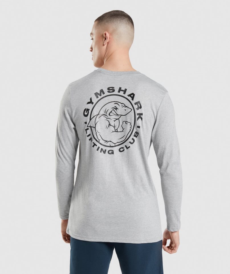 Gymshark Legacy Long Sleeve T-shirt Herr Ljusgrå | SE-73142L