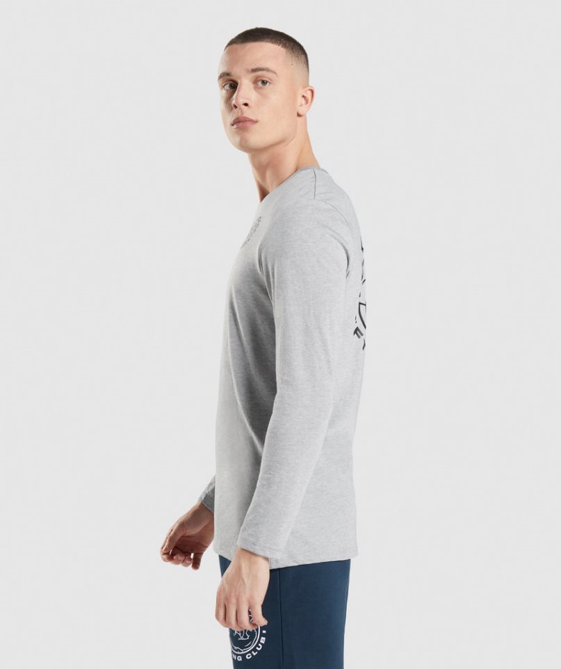 Gymshark Legacy Long Sleeve T-shirt Herr Ljusgrå | SE-73142L