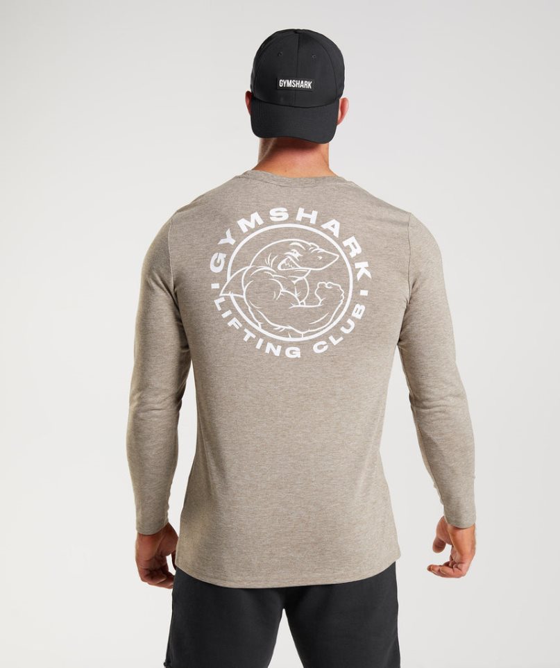 Gymshark Legacy Long Sleeve T-shirt Herr Grå | SE-83472X