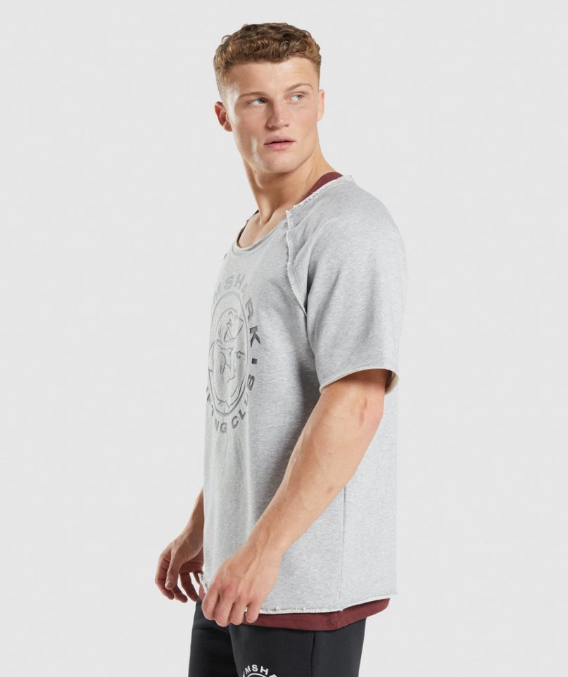 Gymshark Legacy Rag Top T-shirt Herr Ljusgrå | SE-84357B